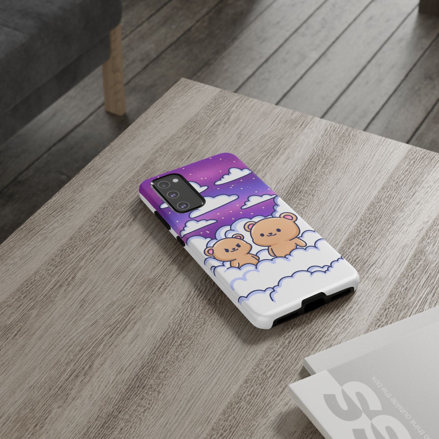 Cloud Cubs Cute Bears on Cloudy Night Sky Phone Case
