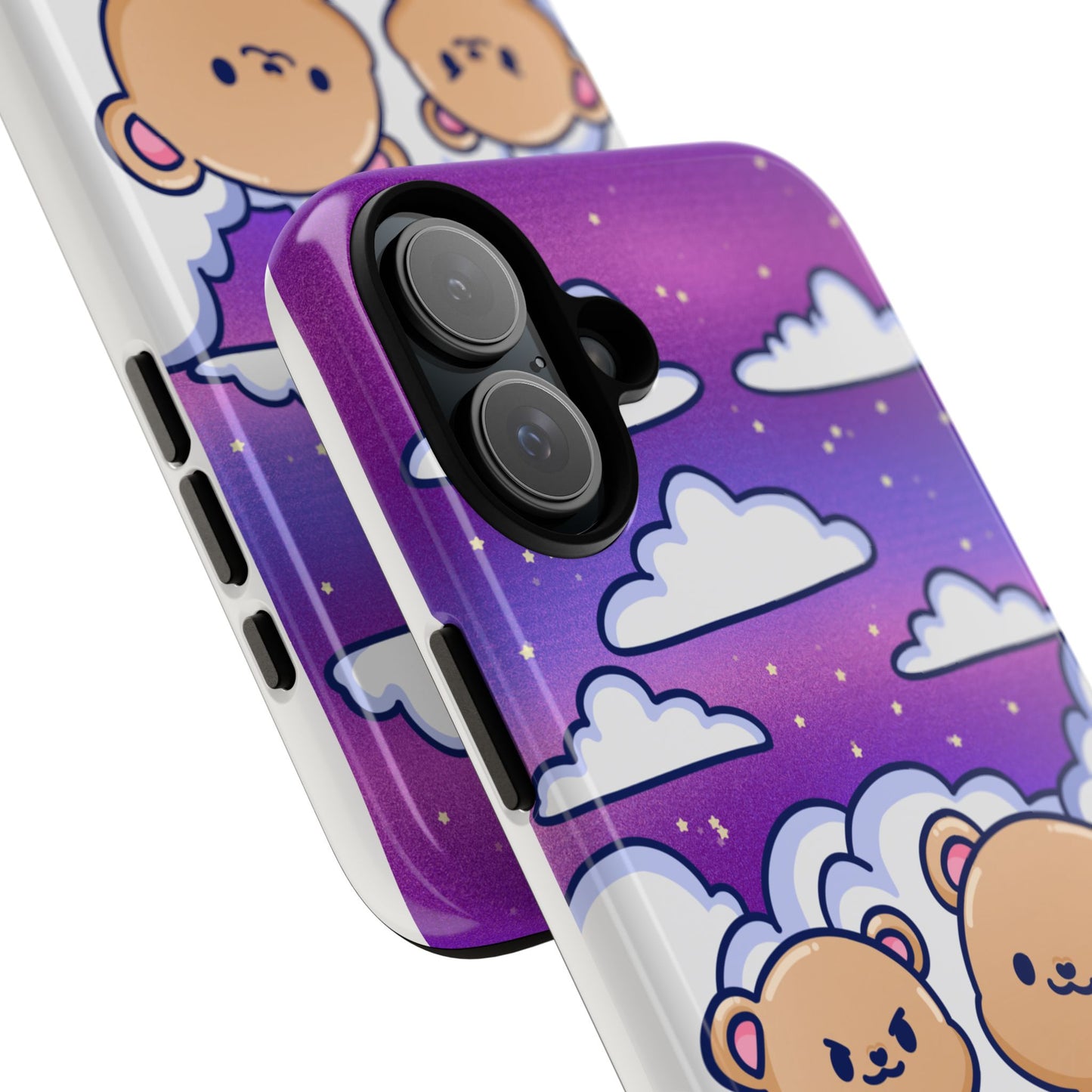 Cloud Cubs Cute Bears on Cloudy Night Sky Phone Case