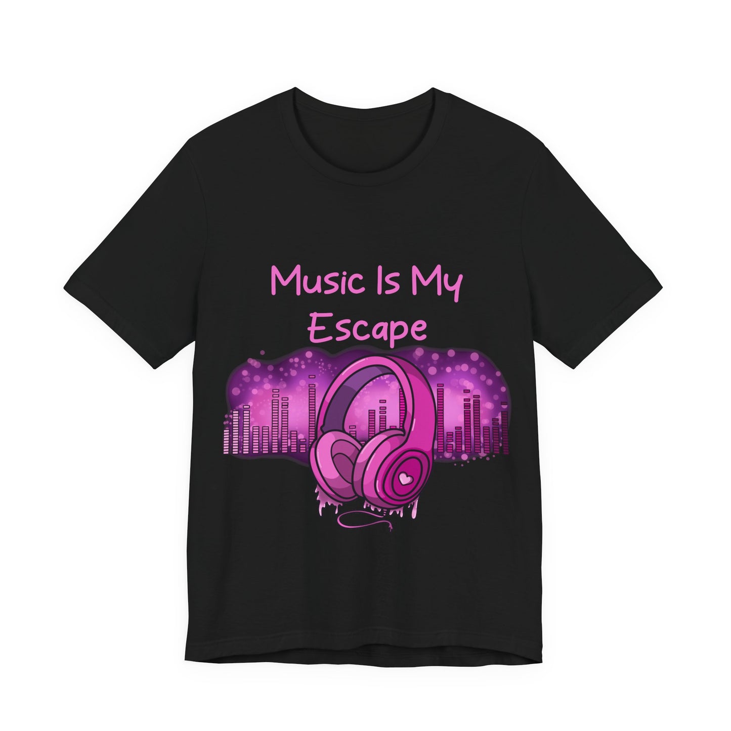 Music Is My Escape Music Lover T Shirt - Pink X Holic