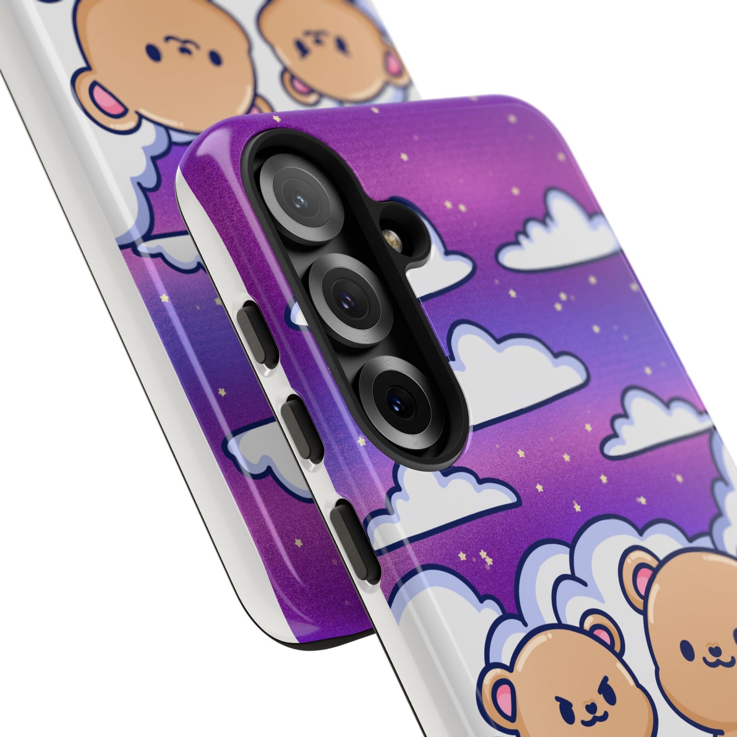 Cloud Cubs Cute Bears on Cloudy Night Sky Phone Case