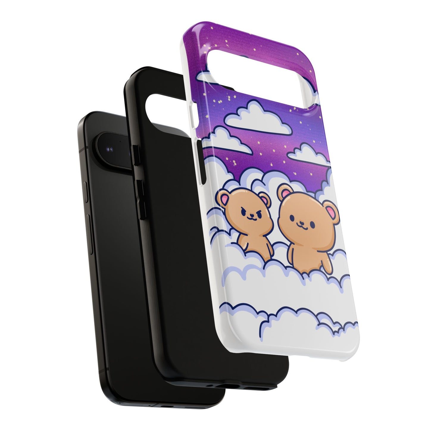 Cloud Cubs Cute Bears on Cloudy Night Sky Phone Case
