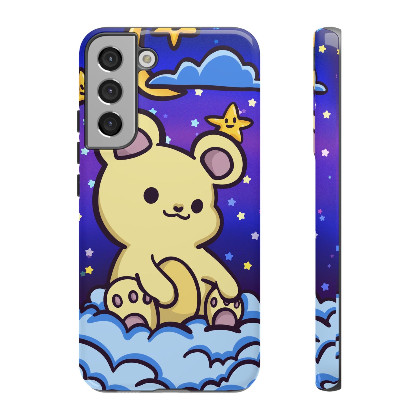 Cloud Cub Nighttime Sky Bear Phone Case - Pink X Holic