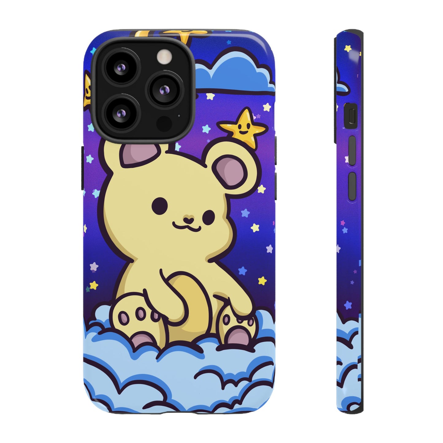 Cloud Cub Nighttime Sky Bear Phone Case - Pink X Holic