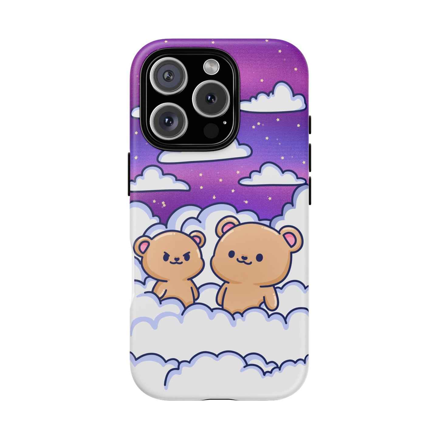 Cloud Cubs Cute Bears on Cloudy Night Sky Phone Case