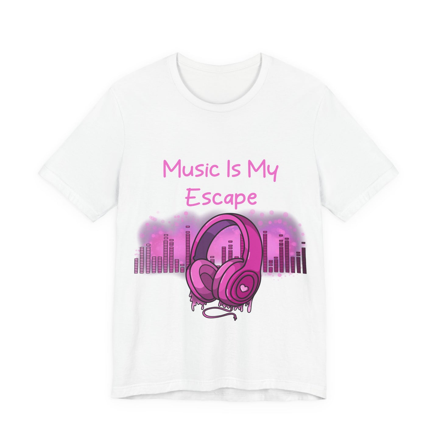 Music Is My Escape Music Lover T Shirt - Pink X Holic