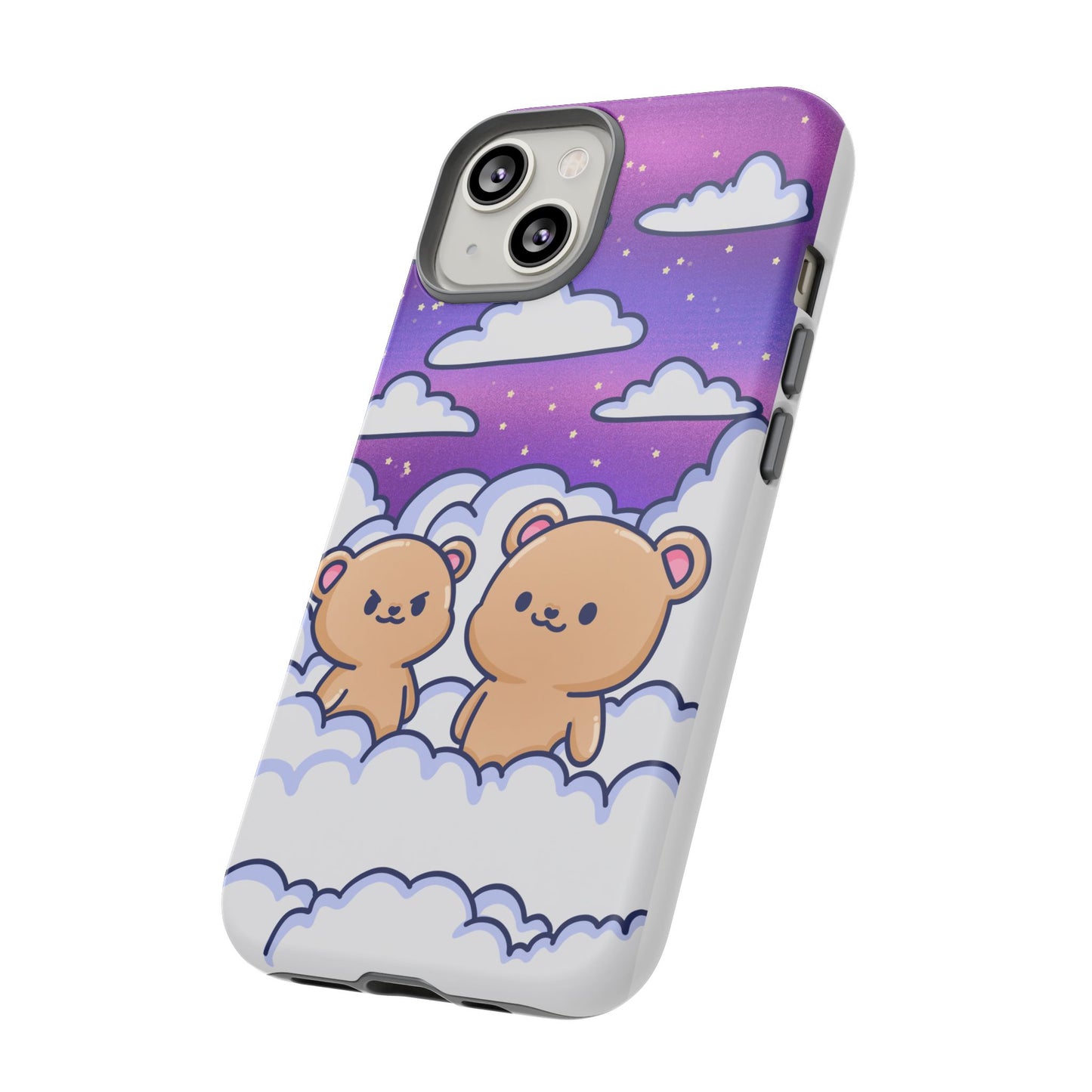 Cloud Cubs Cute Bears on Cloudy Night Sky Phone Case