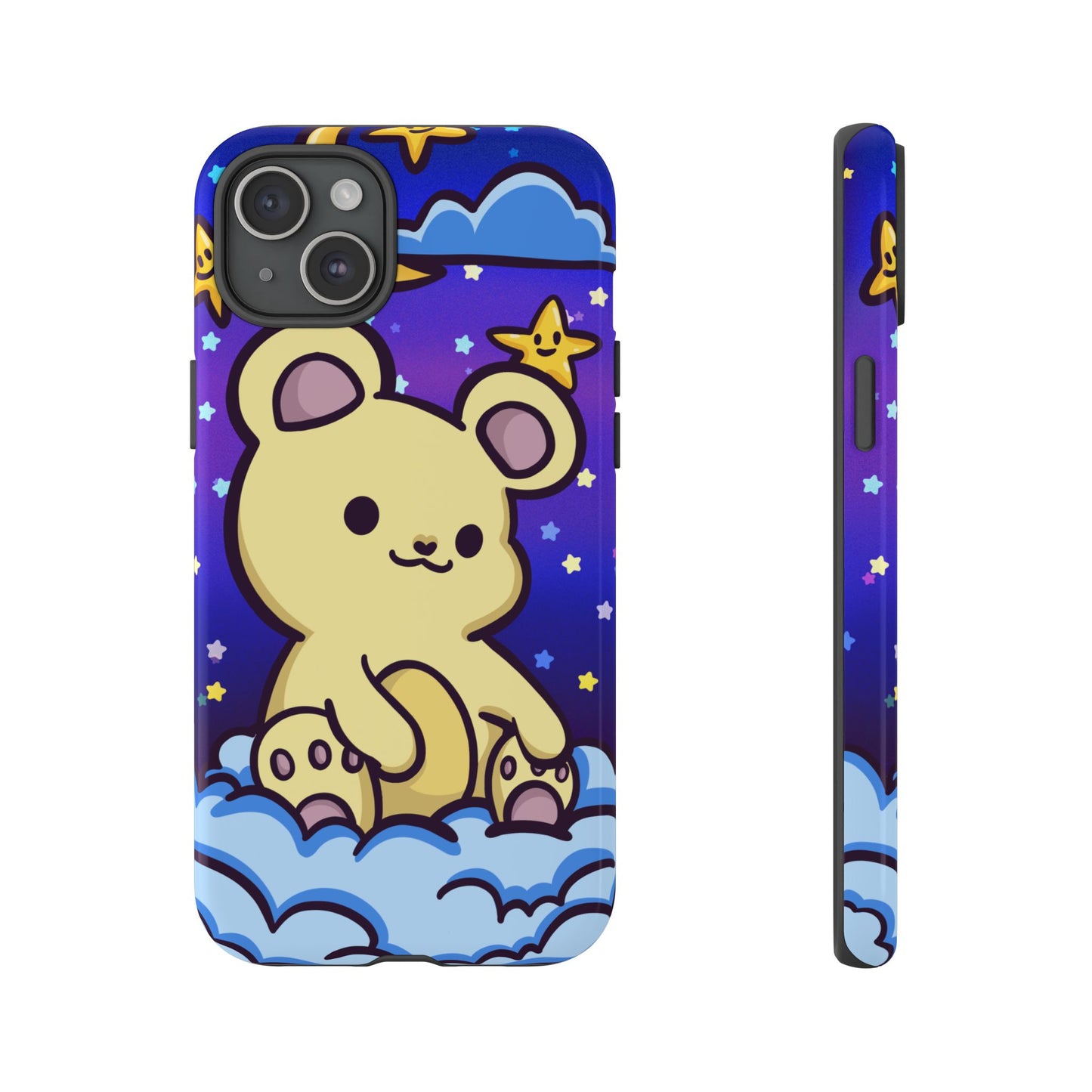 Cloud Cub Nighttime Sky Bear Phone Case - Pink X Holic