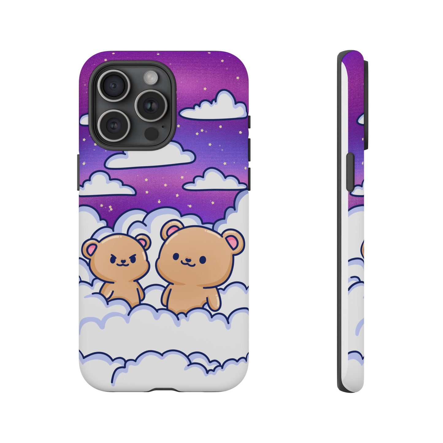 Cloud Cubs Cute Bears on Cloudy Night Sky Phone Case