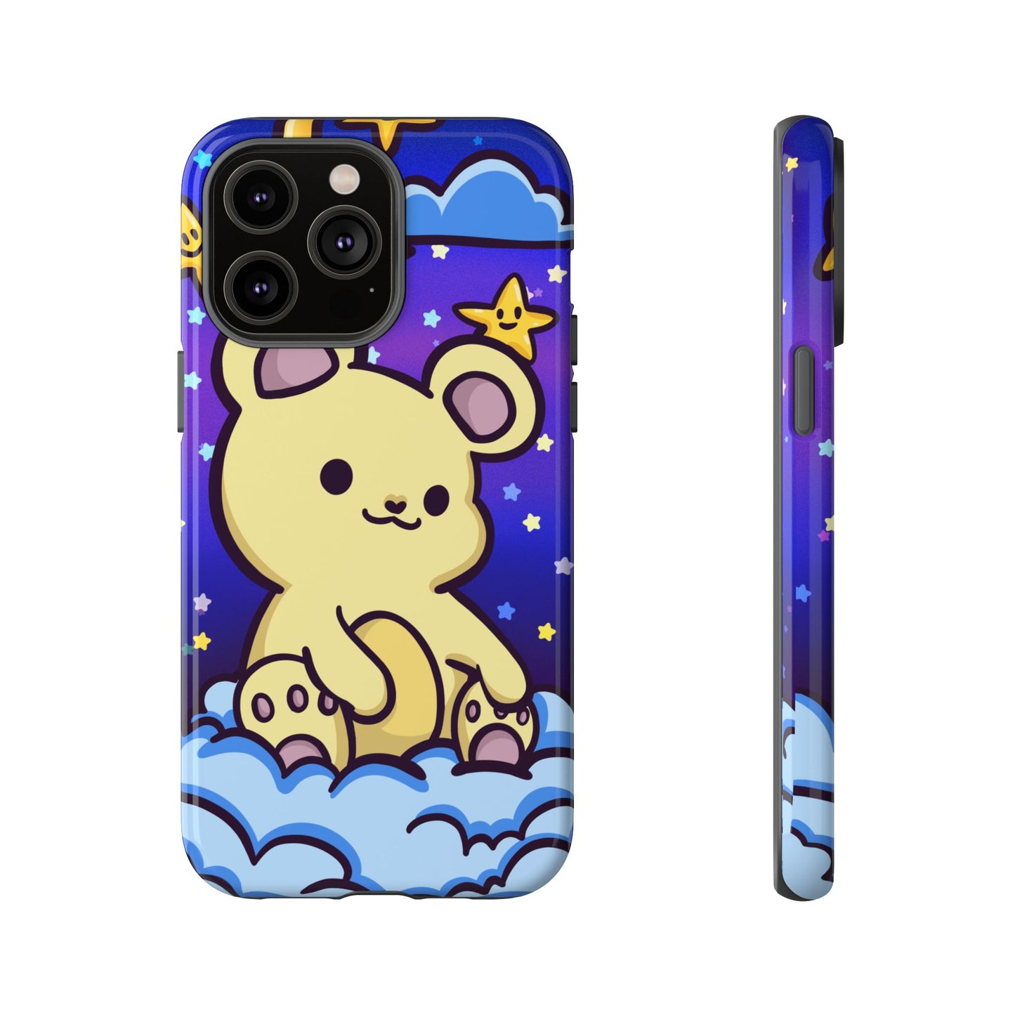 Cloud Cub Nighttime Sky Bear Phone Case - Pink X Holic