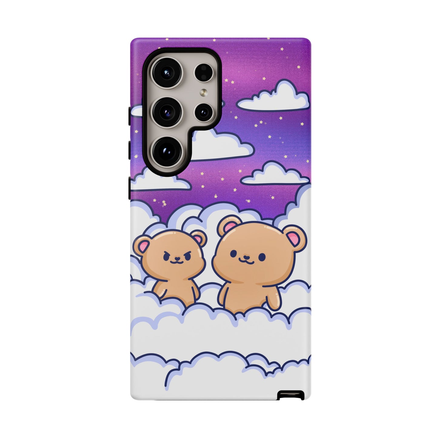 Cloud Cubs Cute Bears on Cloudy Night Sky Phone Case