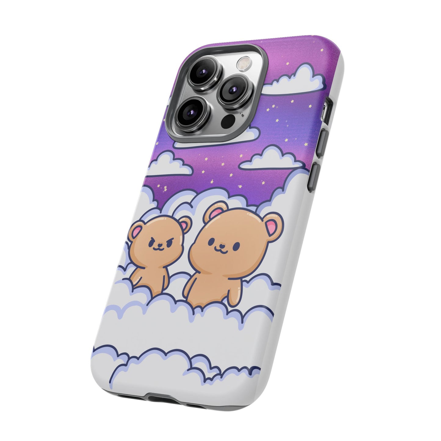 Cloud Cubs Cute Bears on Cloudy Night Sky Phone Case