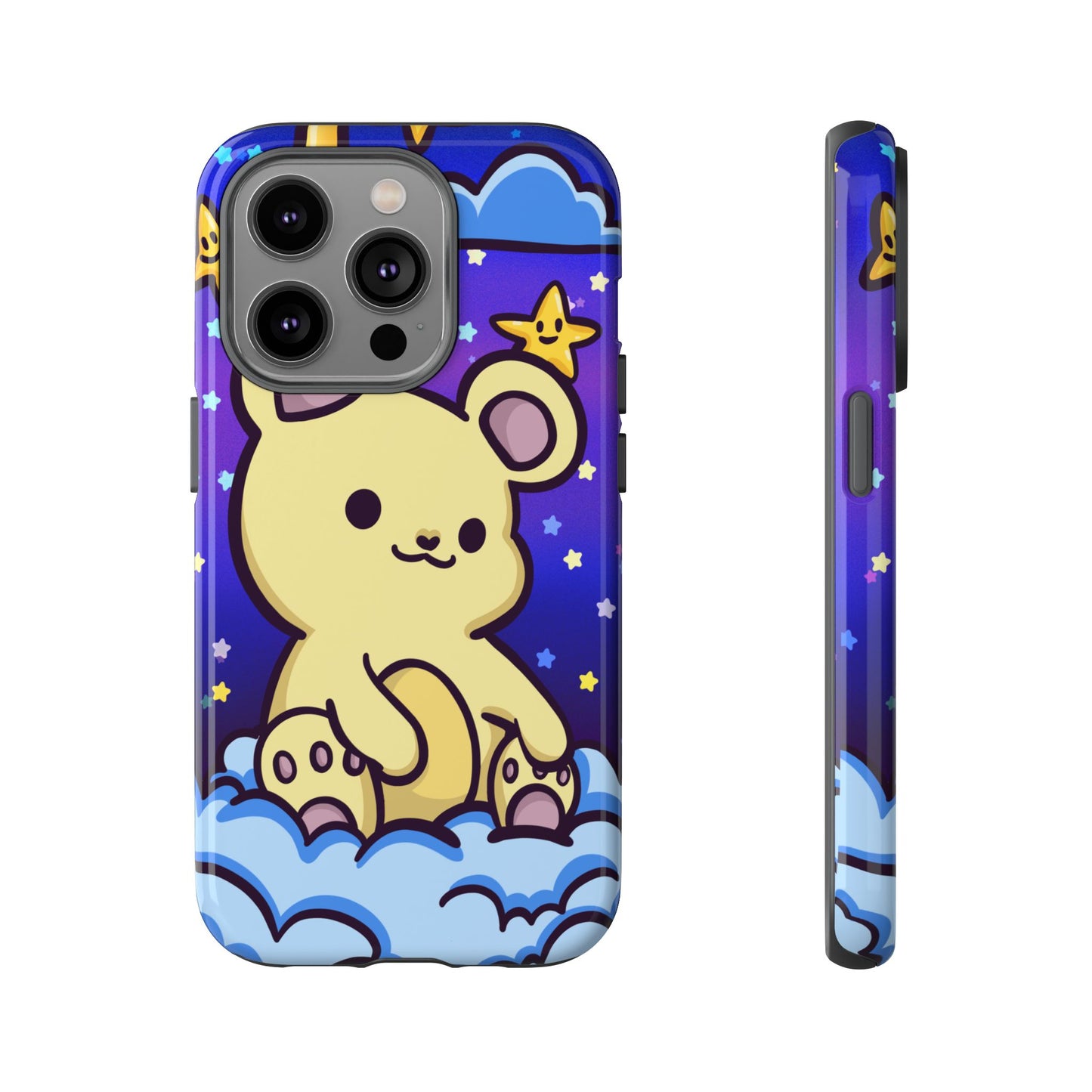 Cloud Cub Nighttime Sky Bear Phone Case - Pink X Holic