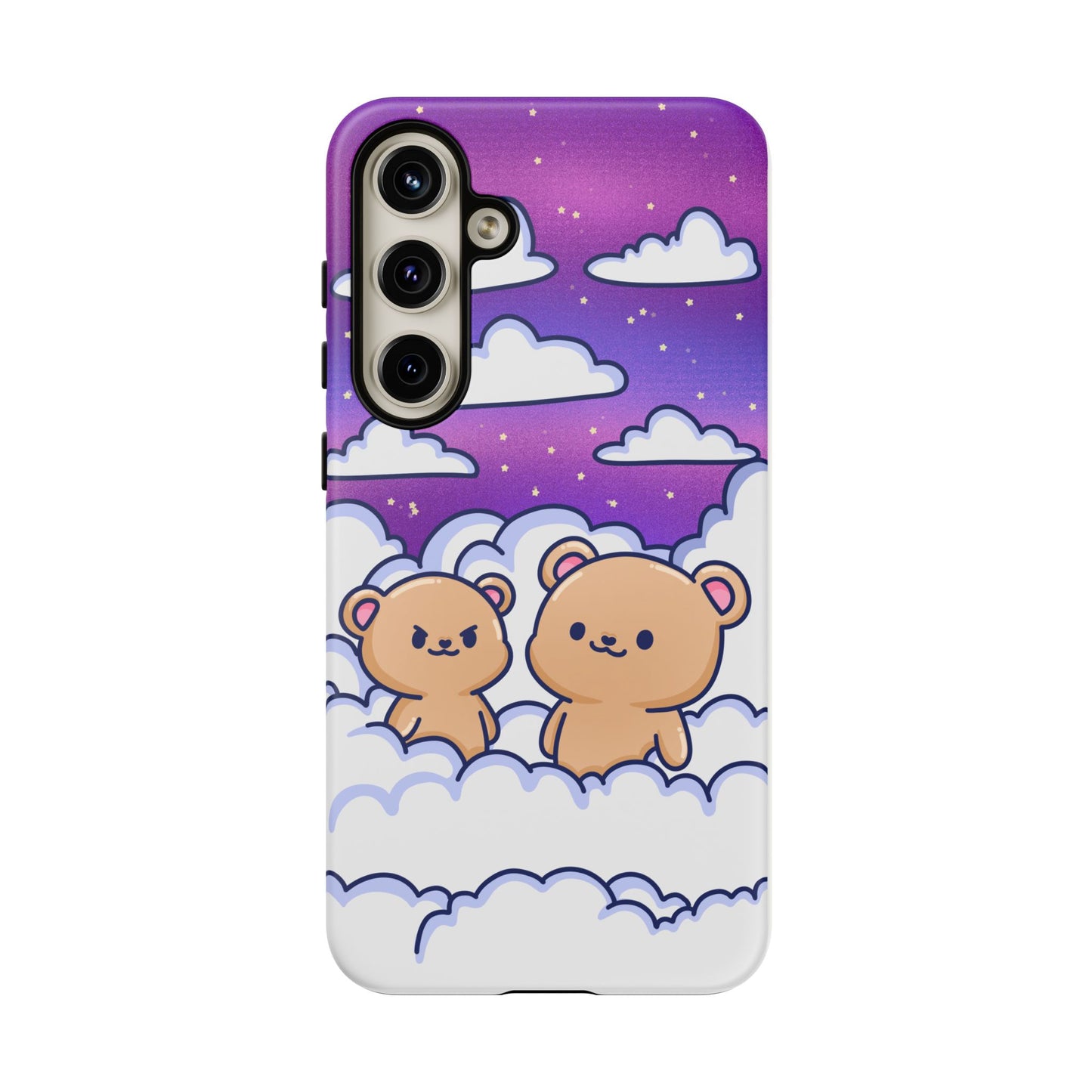 Cloud Cubs Cute Bears on Cloudy Night Sky Phone Case