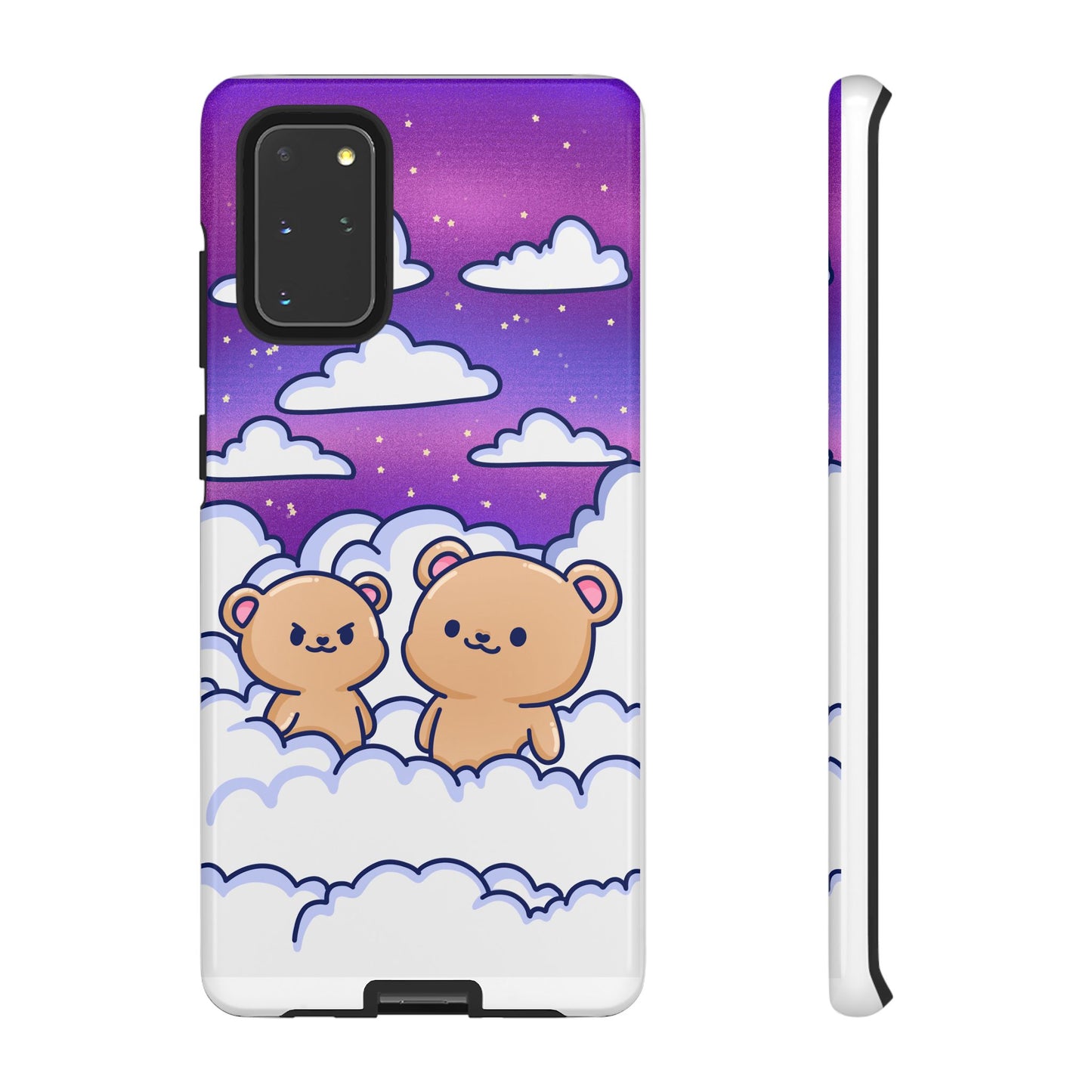 Cloud Cubs Cute Bears on Cloudy Night Sky Phone Case - Pink X Holic