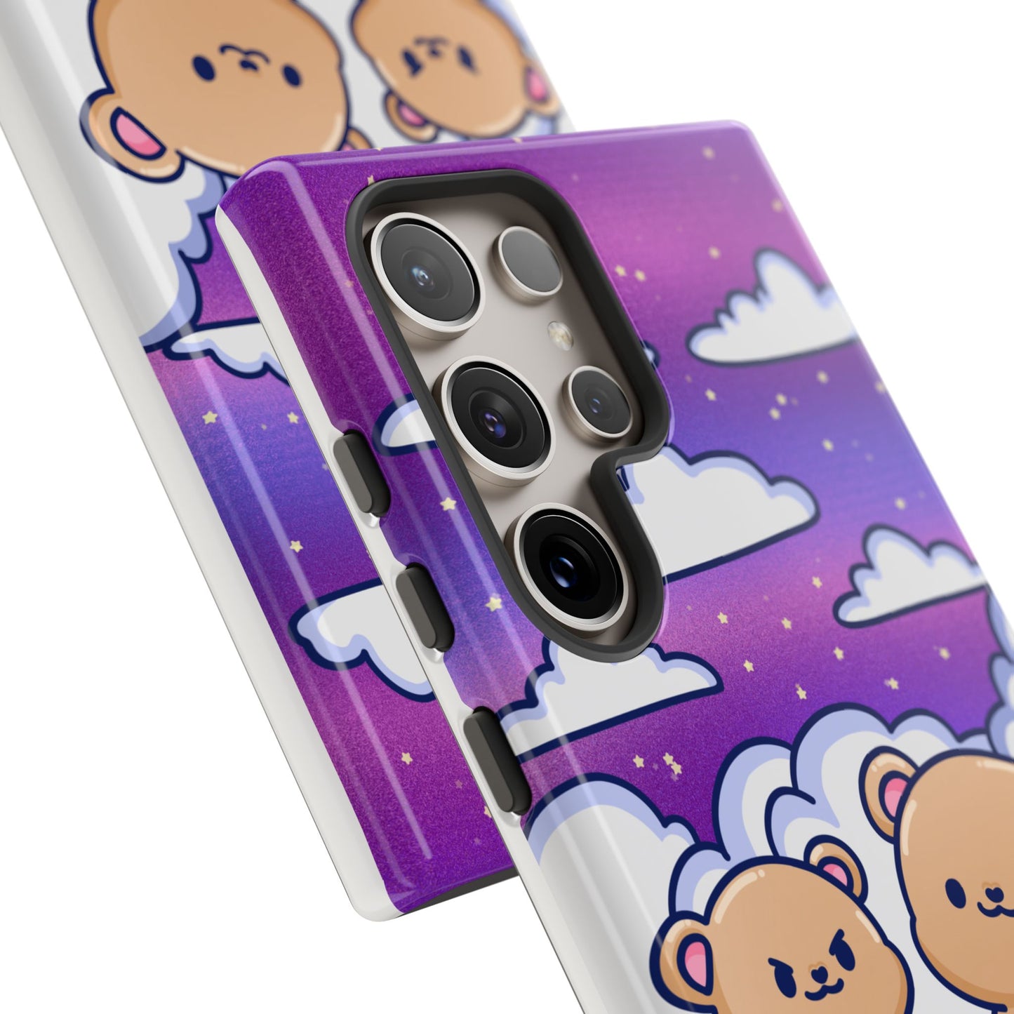 Cloud Cubs Cute Bears on Cloudy Night Sky Phone Case