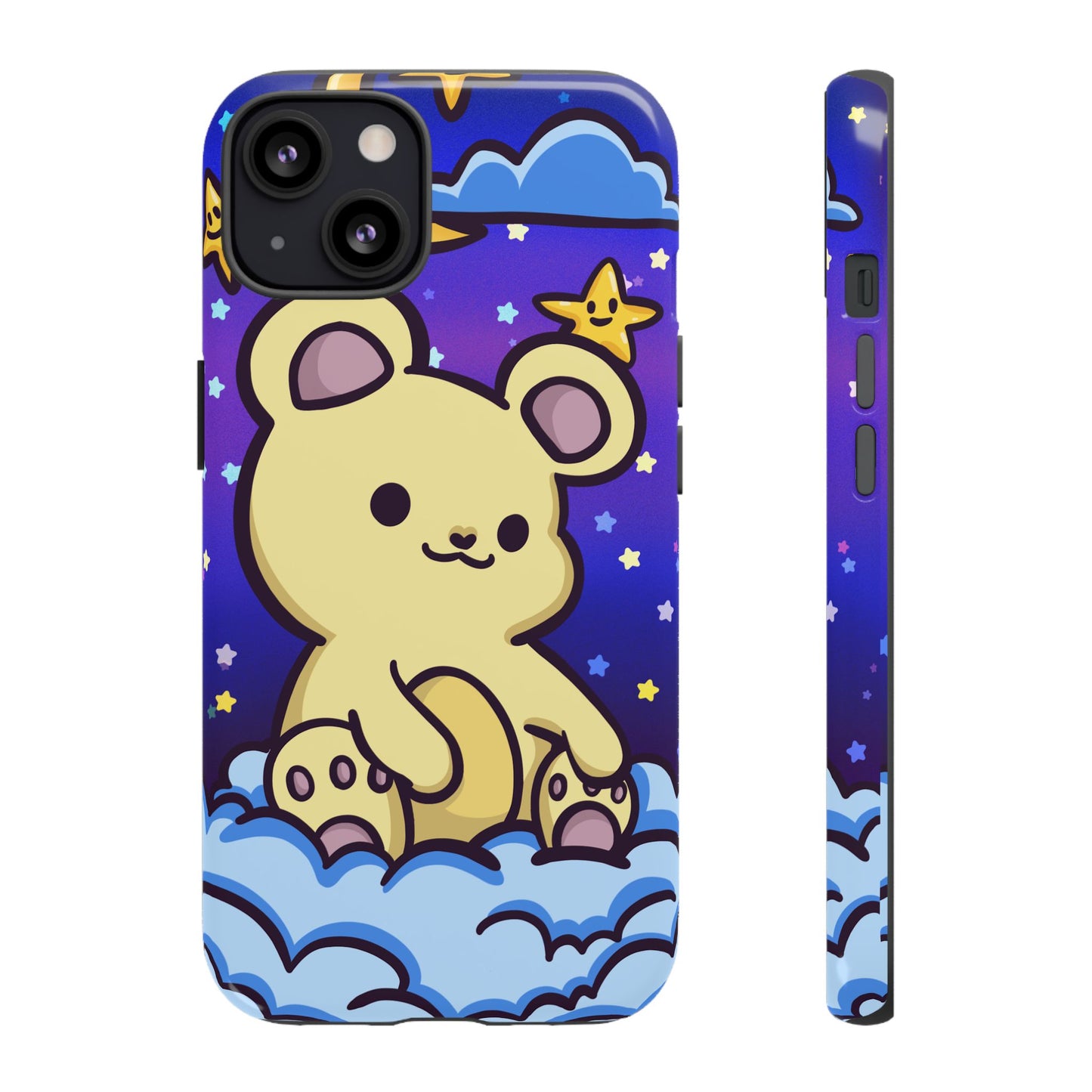 Cloud Cub Nighttime Sky Bear Phone Case - Pink X Holic