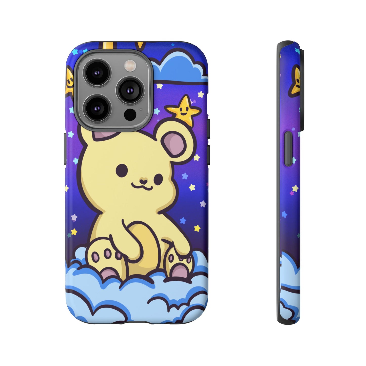 Cloud Cub Nighttime Sky Bear Phone Case - Pink X Holic