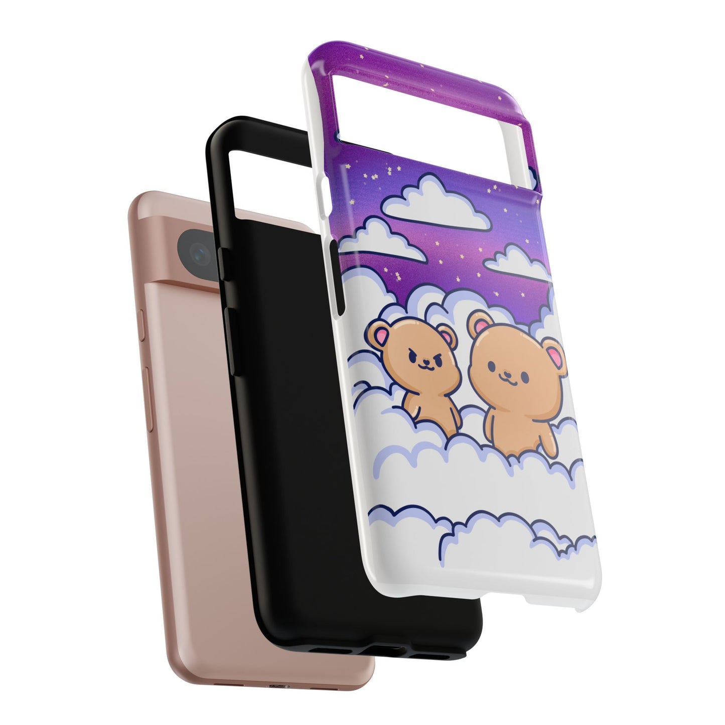Cloud Cubs Cute Bears on Cloudy Night Sky Phone Case