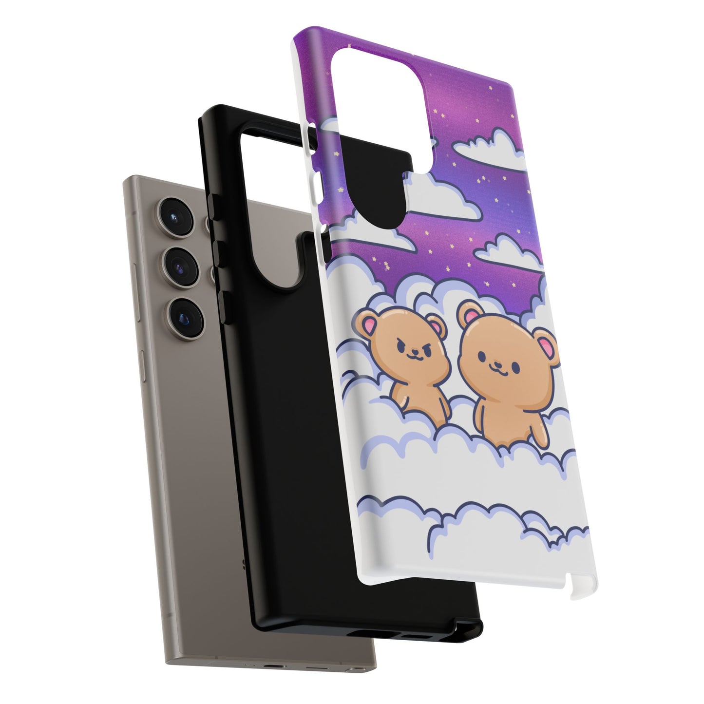 Cloud Cubs Cute Bears on Cloudy Night Sky Phone Case