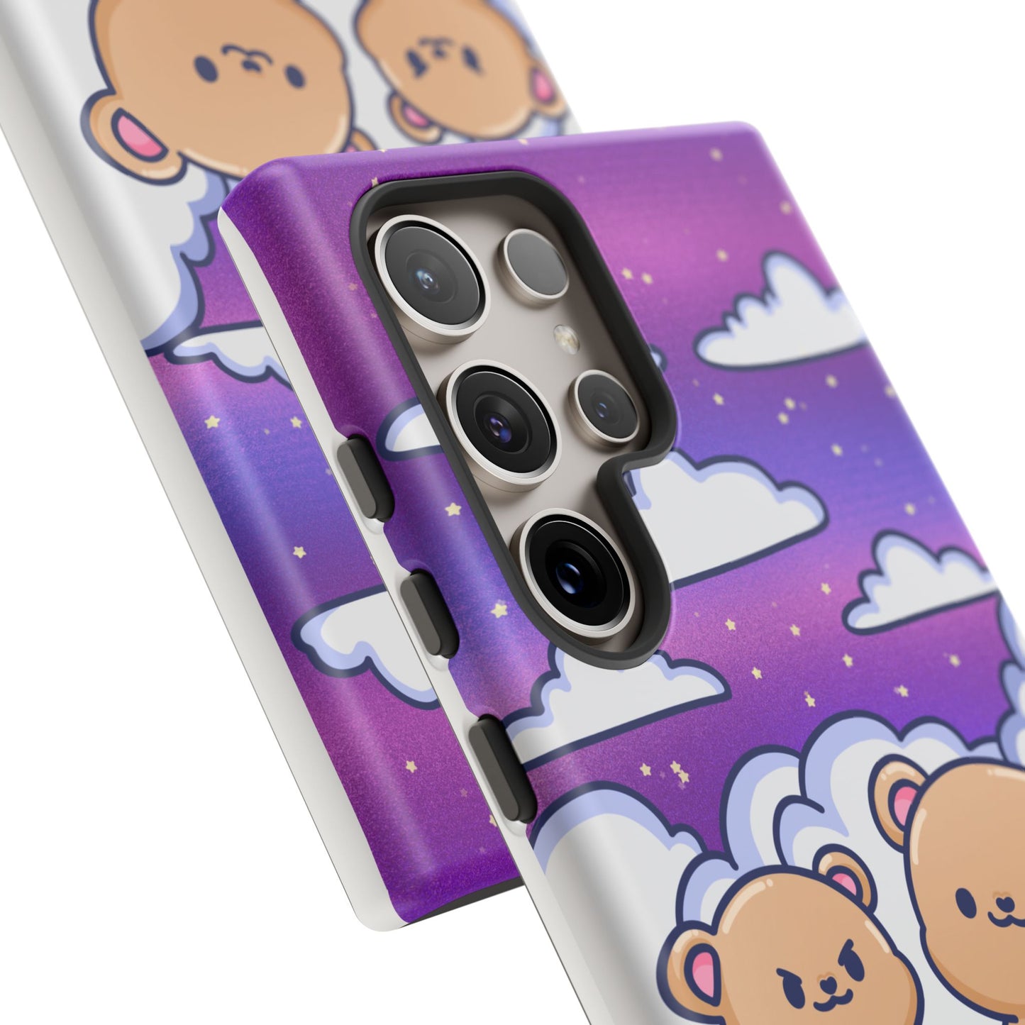 Cloud Cubs Cute Bears on Cloudy Night Sky Phone Case