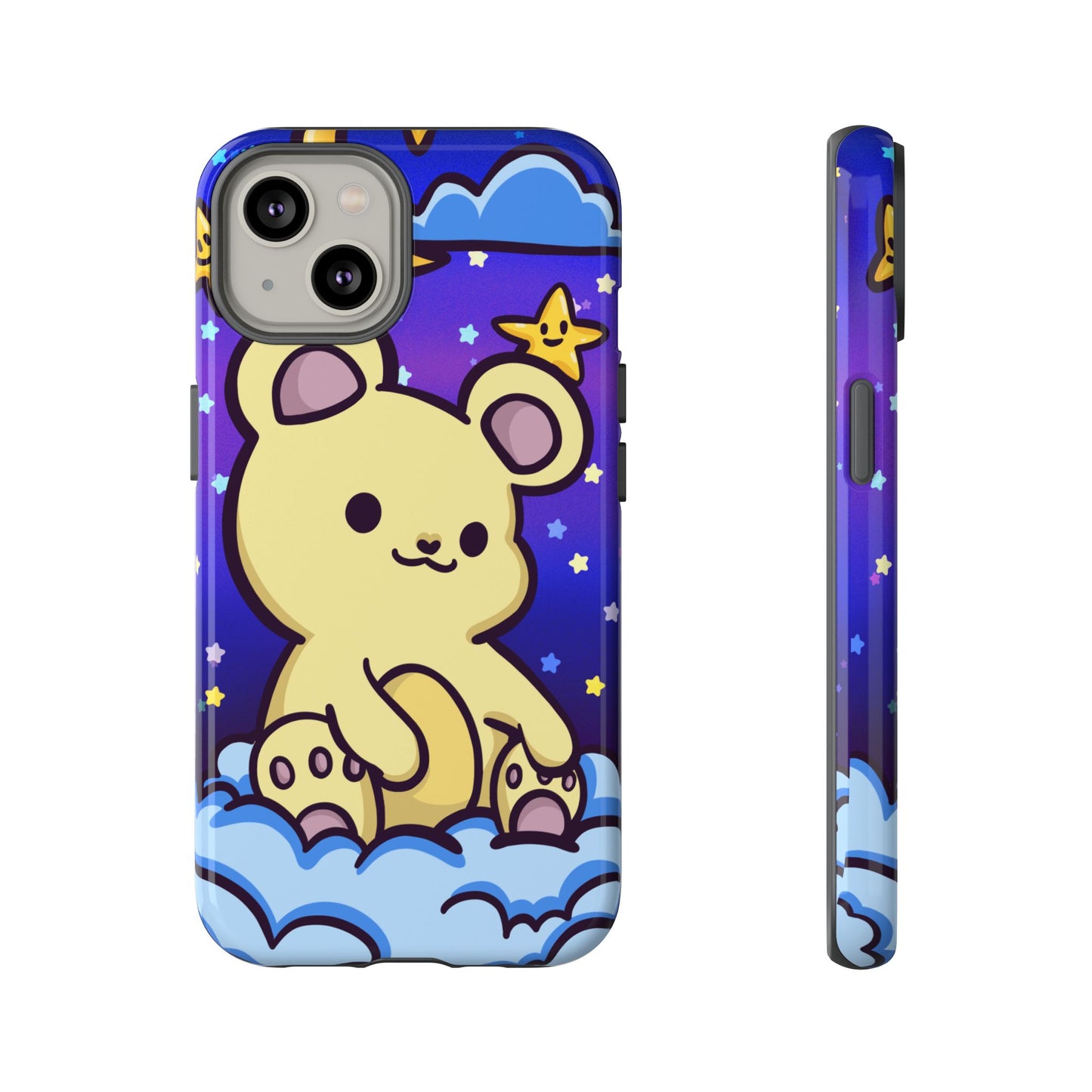 Cloud Cub Nighttime Sky Bear Phone Case - Pink X Holic