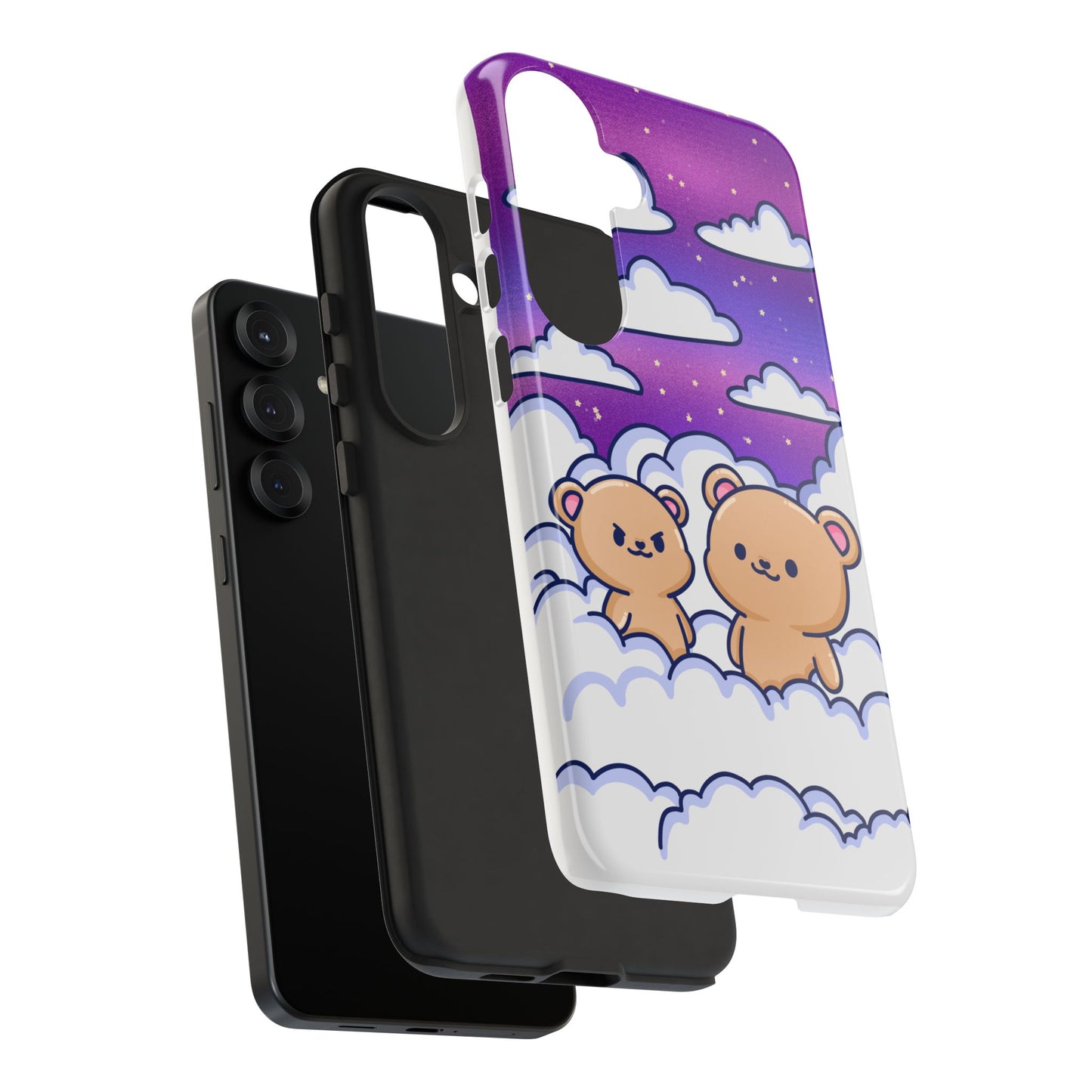 Cloud Cubs Cute Bears on Cloudy Night Sky Phone Case