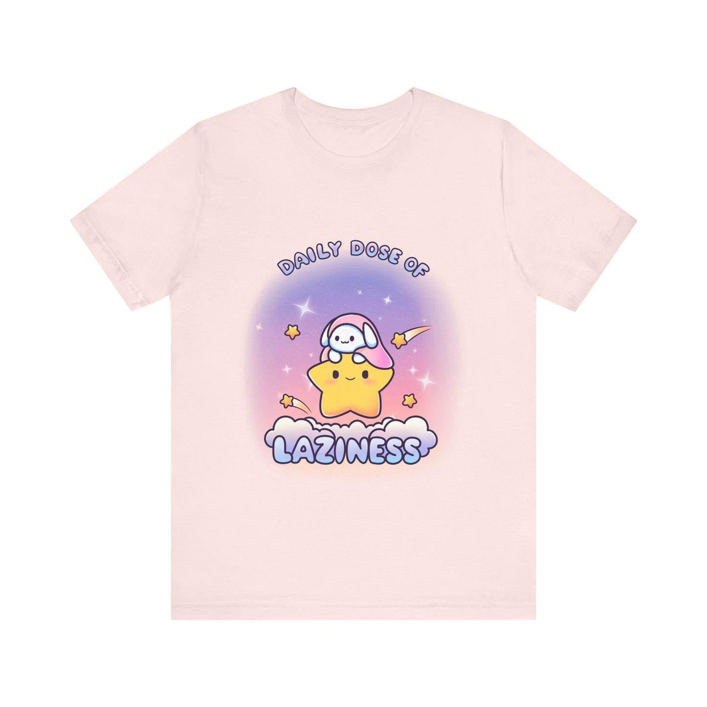 Daily Dose of Laziness Tee, Cute Relaxed Fit T Shirt - Pink X Holic