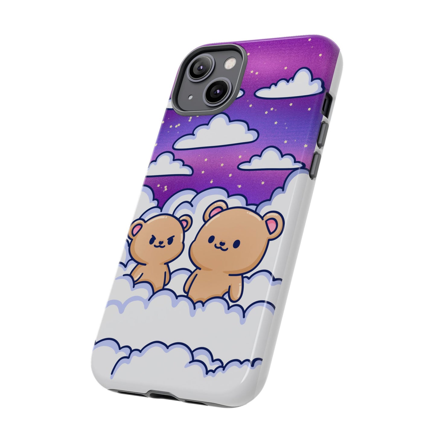 Cloud Cubs Cute Bears on Cloudy Night Sky Phone Case