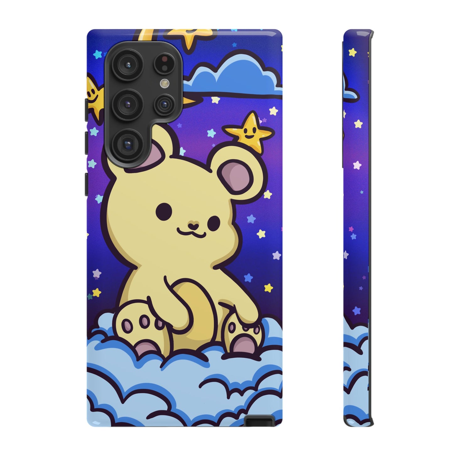Cloud Cub Nighttime Sky Bear Phone Case - Pink X Holic