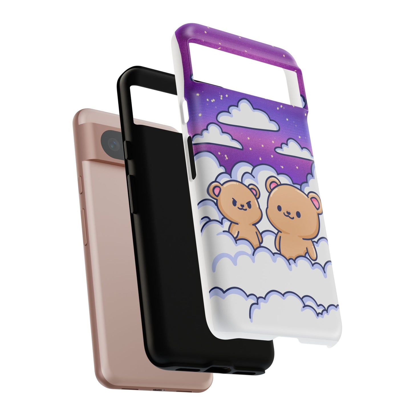 Cloud Cubs Cute Bears on Cloudy Night Sky Phone Case