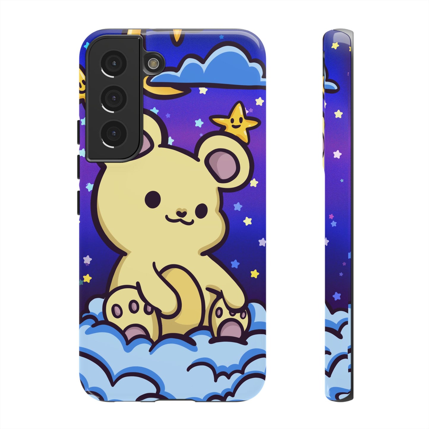 Cloud Cub Nighttime Sky Bear Phone Case - Pink X Holic