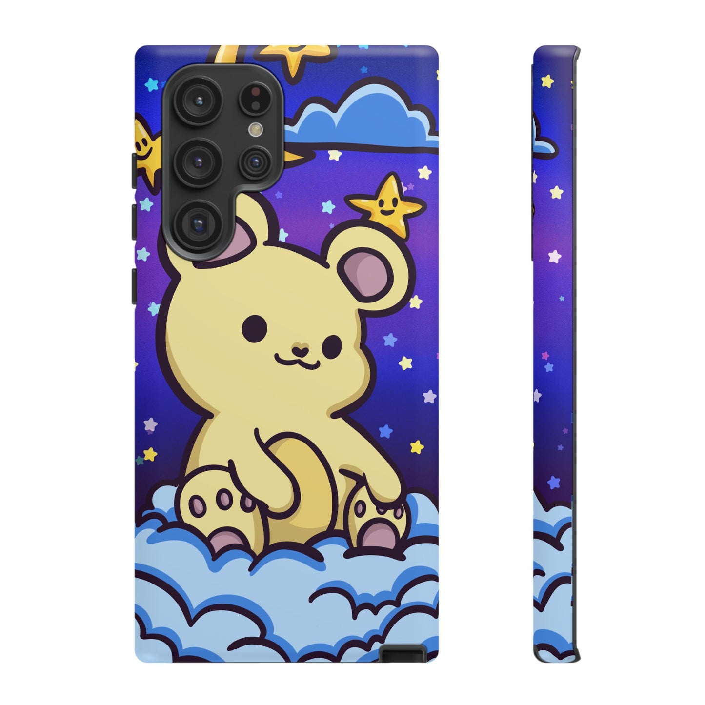 Cloud Cub Nighttime Sky Bear Phone Case - Pink X Holic