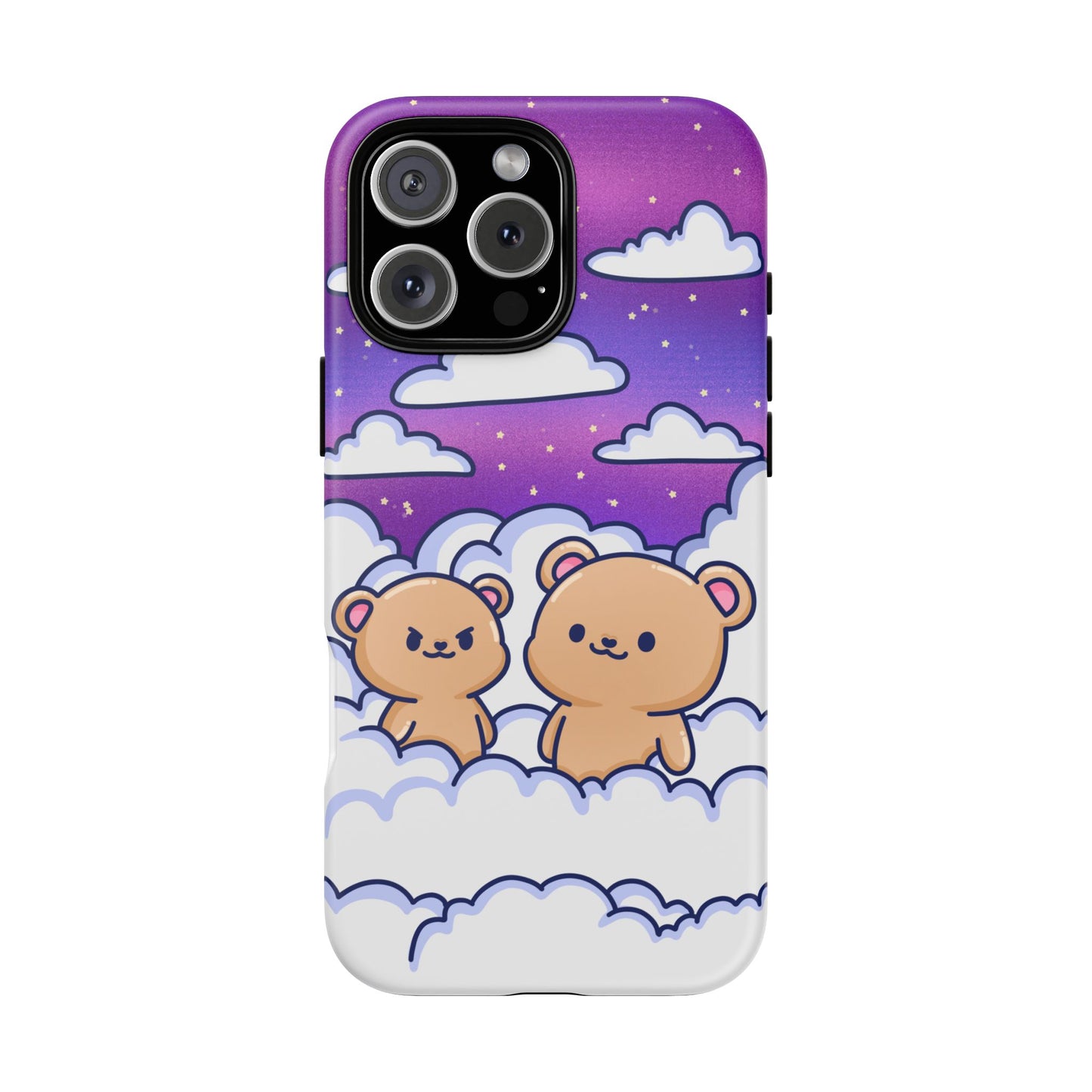 Cloud Cubs Cute Bears on Cloudy Night Sky Phone Case