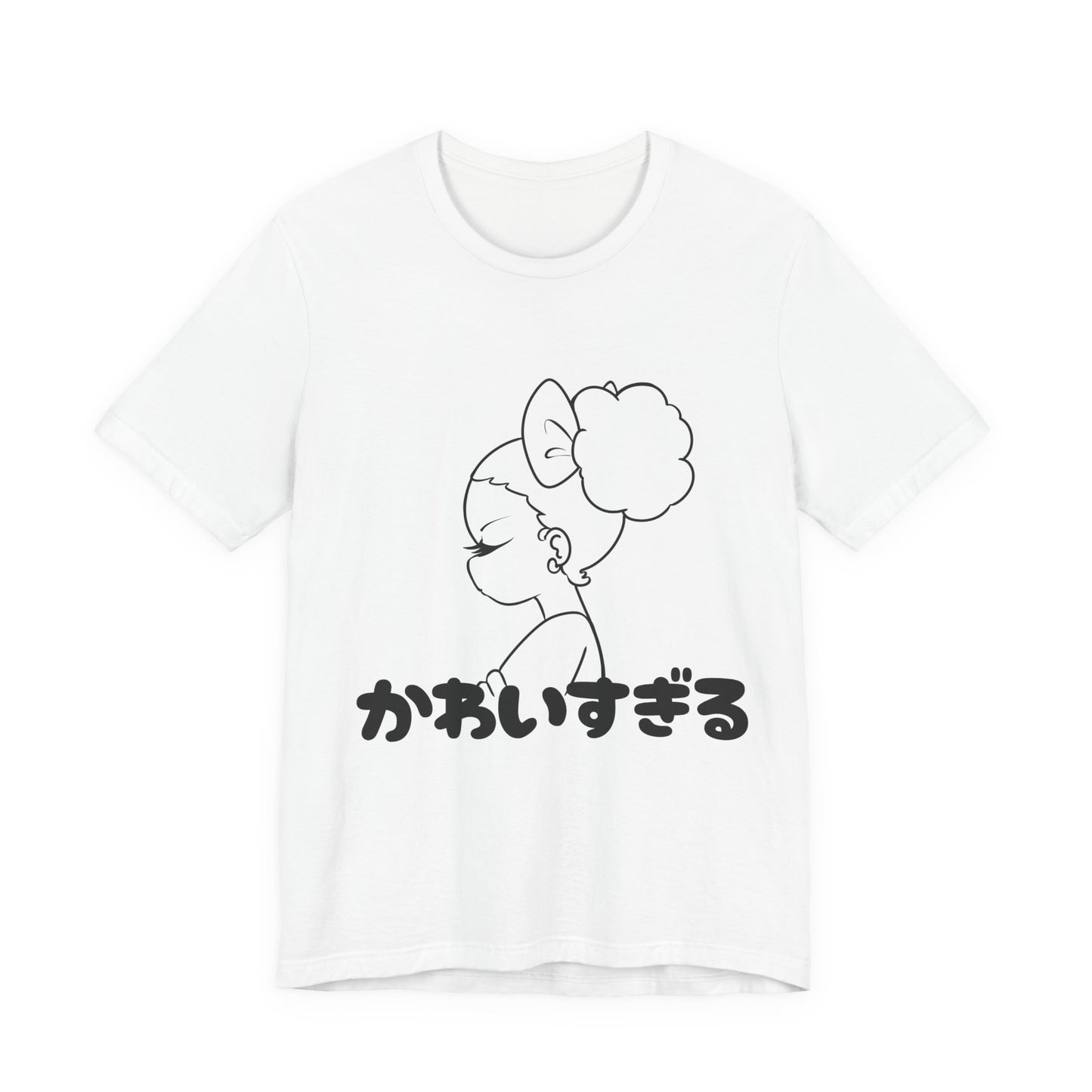 Kawaii Girl with Hair Puff Too Cute in Japanese T Shirt - Pink X Holic