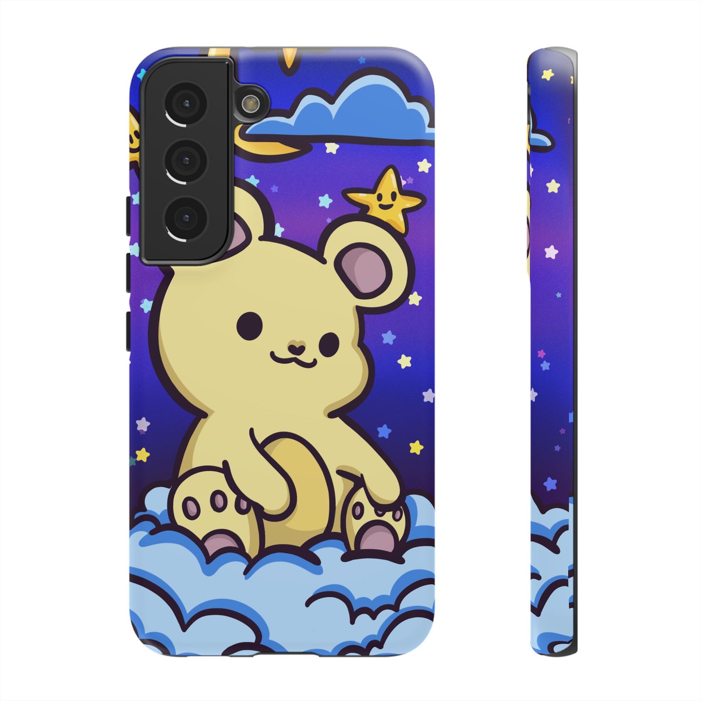Cloud Cub Nighttime Sky Bear Phone Case - Pink X Holic