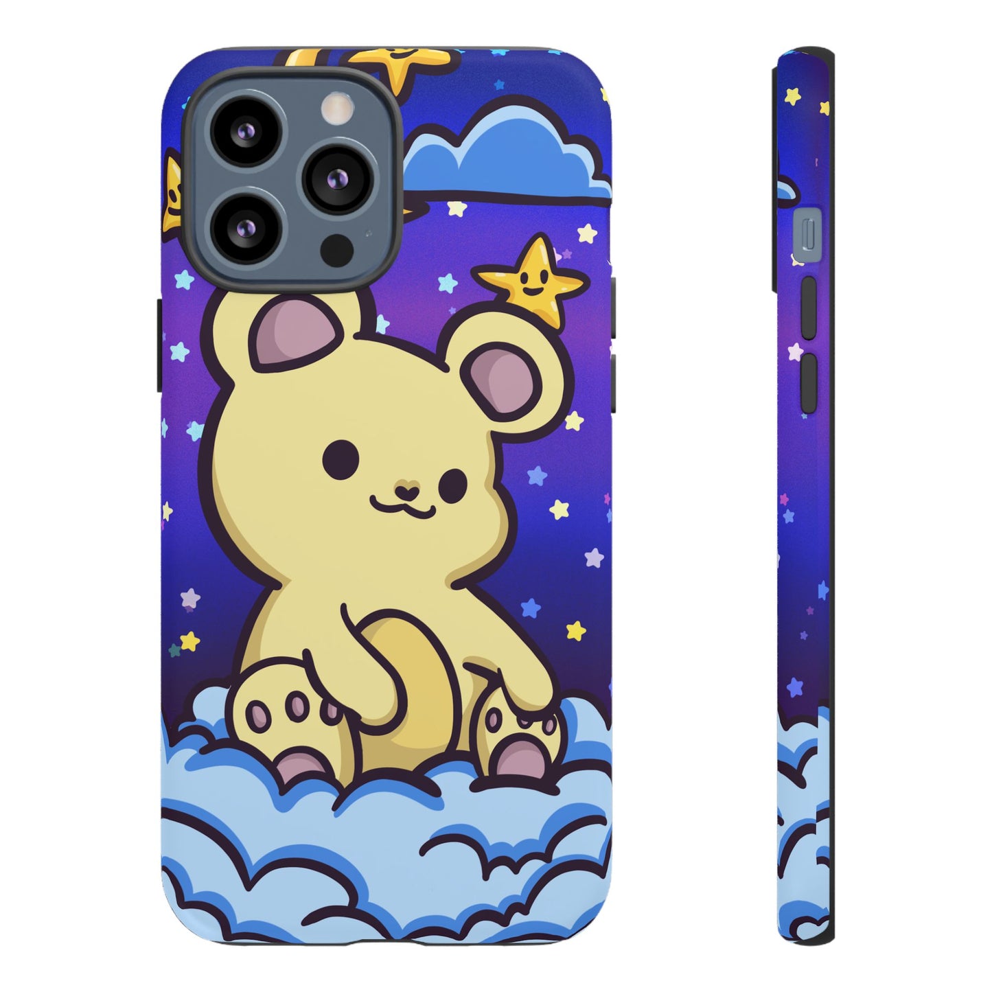 Cloud Cub Nighttime Sky Bear Phone Case - Pink X Holic