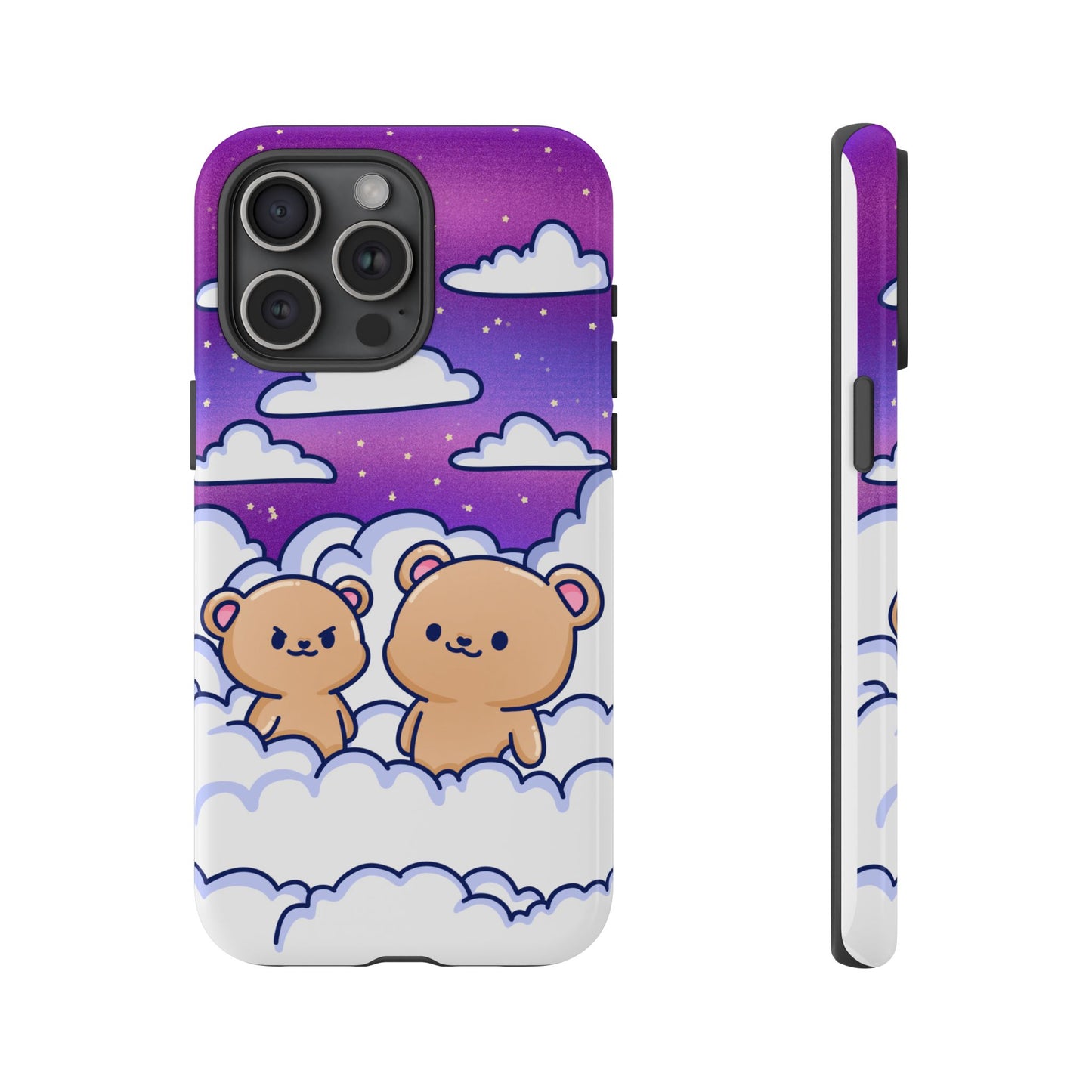 Cloud Cubs Cute Bears on Cloudy Night Sky Phone Case
