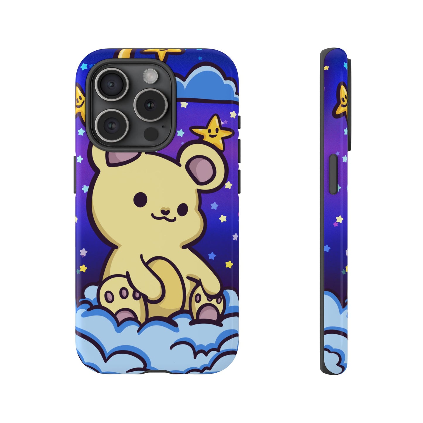 Cloud Cub Nighttime Sky Bear Phone Case - Pink X Holic