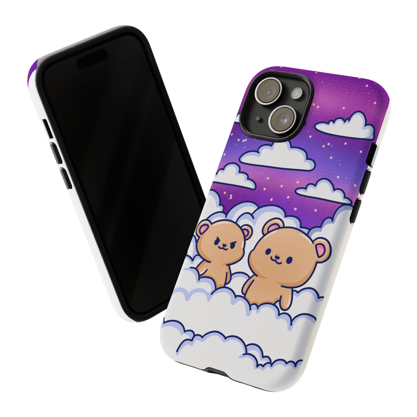 Cloud Cubs Cute Bears on Cloudy Night Sky Phone Case