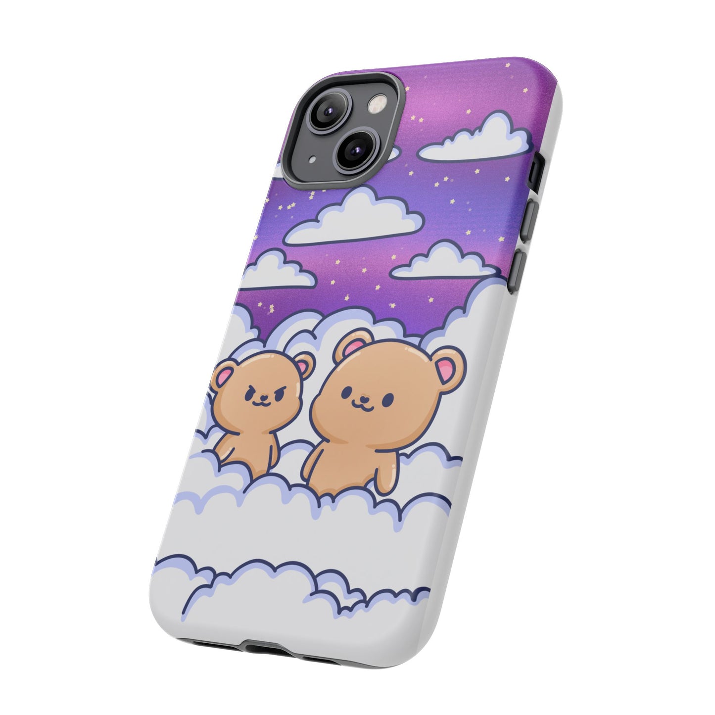Cloud Cubs Cute Bears on Cloudy Night Sky Phone Case