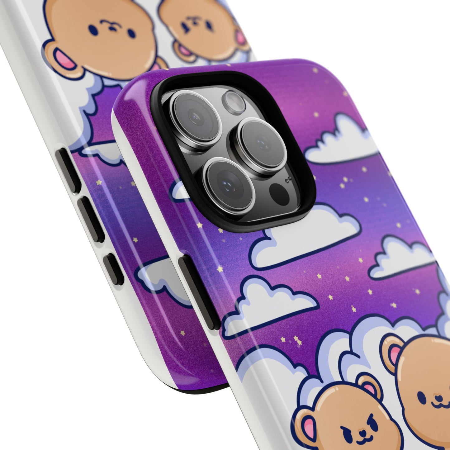 Cloud Cubs Cute Bears on Cloudy Night Sky Phone Case