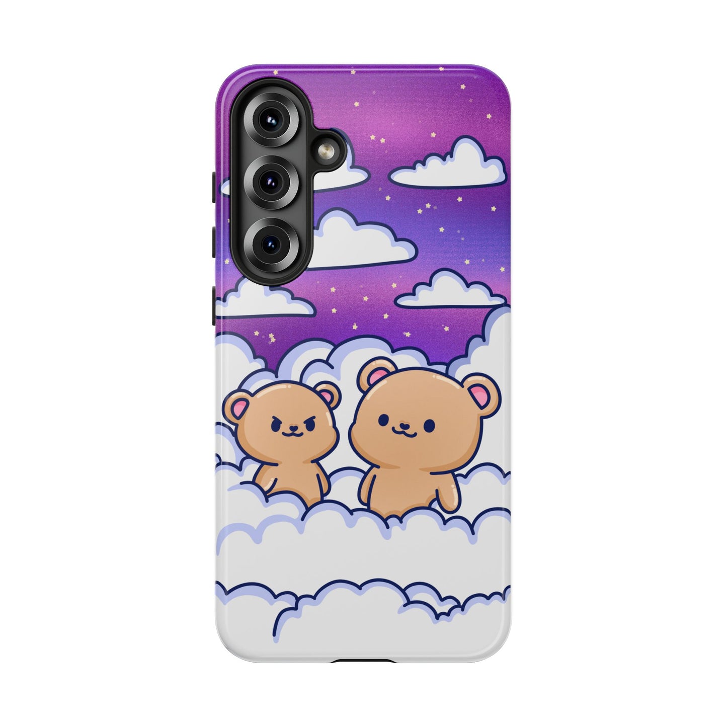 Cloud Cubs Cute Bears on Cloudy Night Sky Phone Case