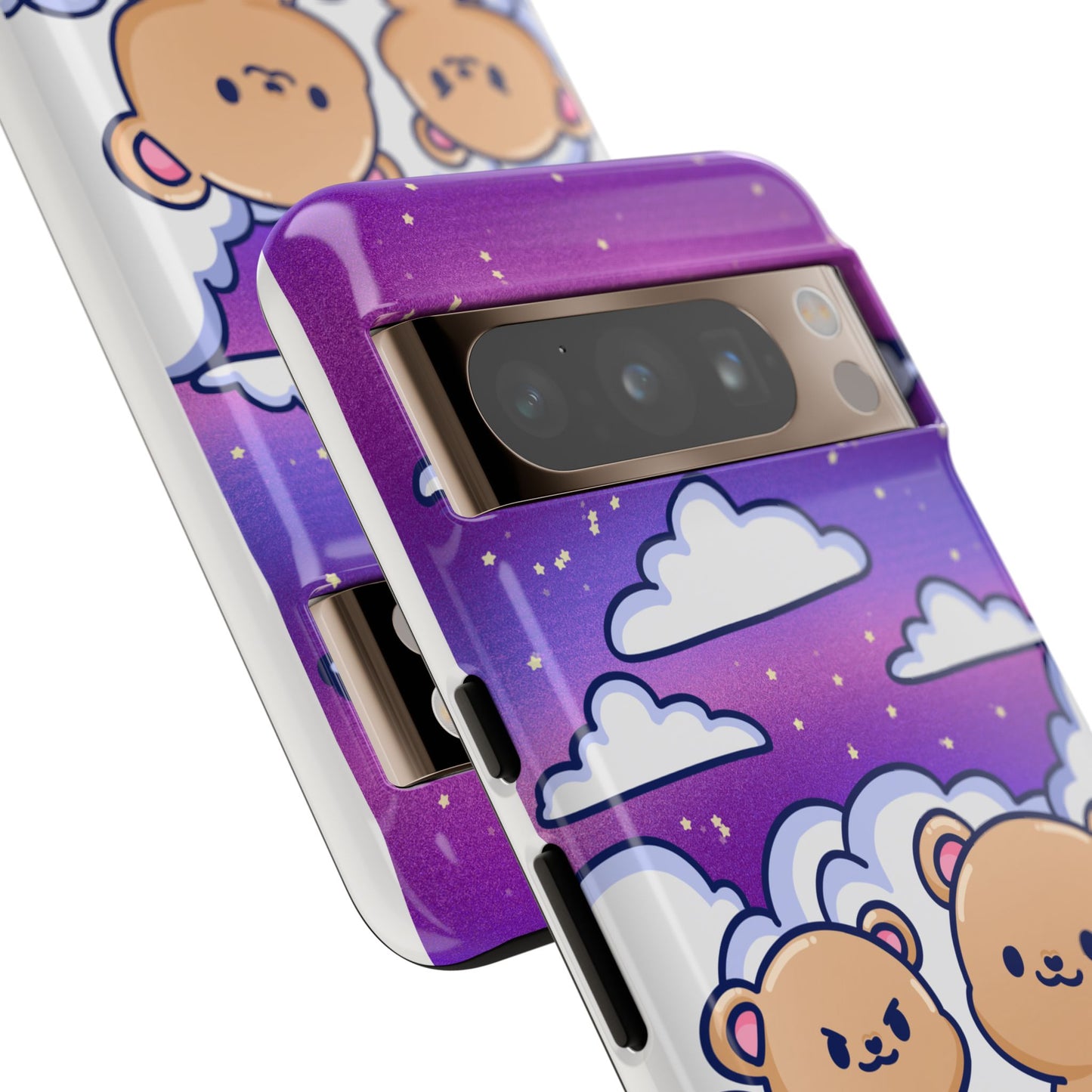 Cloud Cubs Cute Bears on Cloudy Night Sky Phone Case