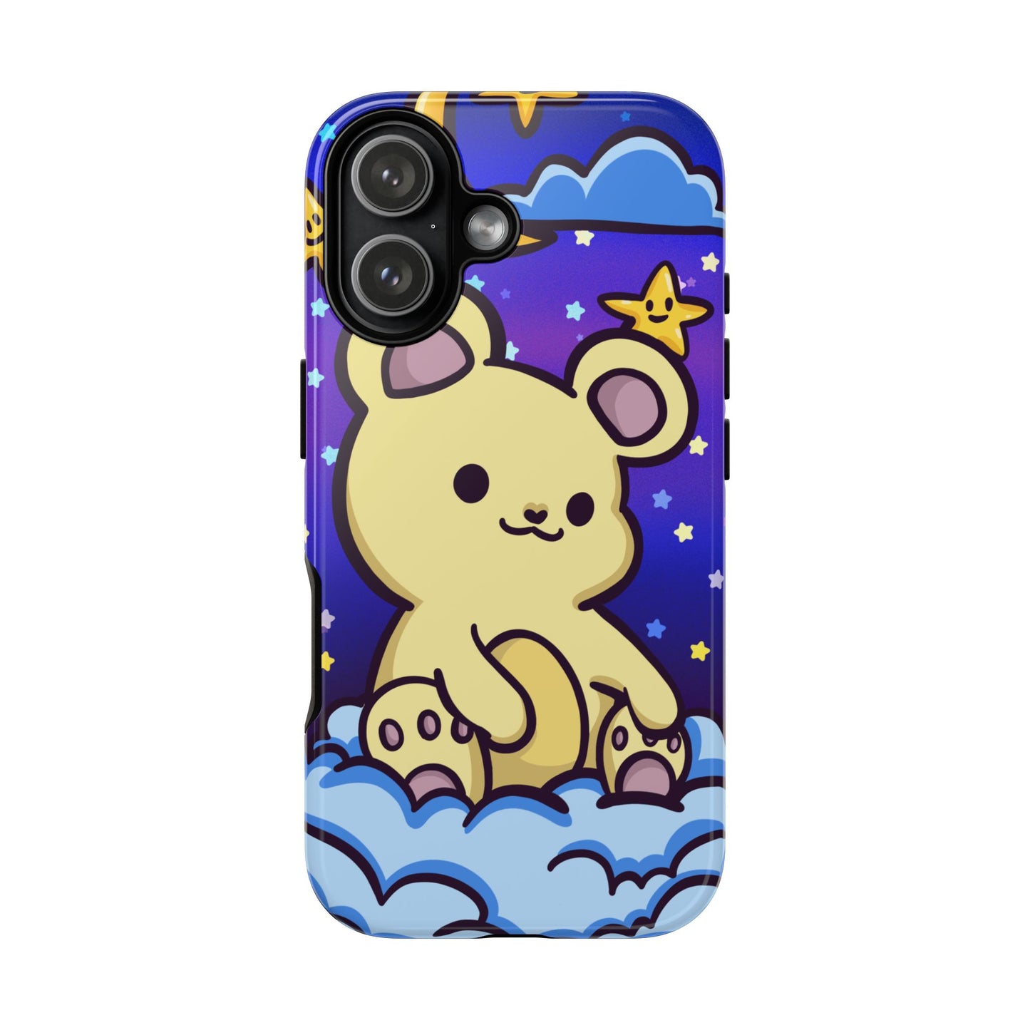Cloud Cub Nighttime Sky Bear Phone Case - Pink X Holic