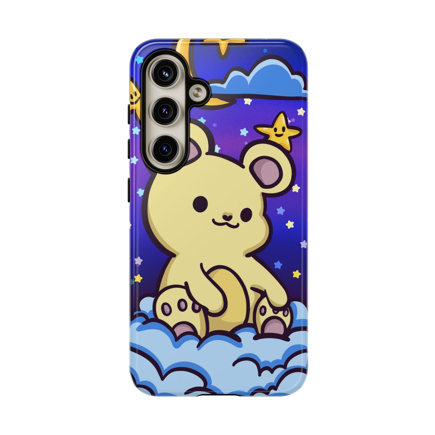 Cloud Cub Nighttime Sky Bear Phone Case - Pink X Holic
