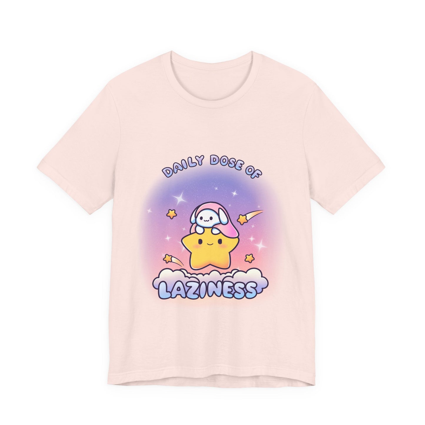 Daily Dose of Laziness Tee, Cute Relaxed Fit T Shirt - Pink X Holic