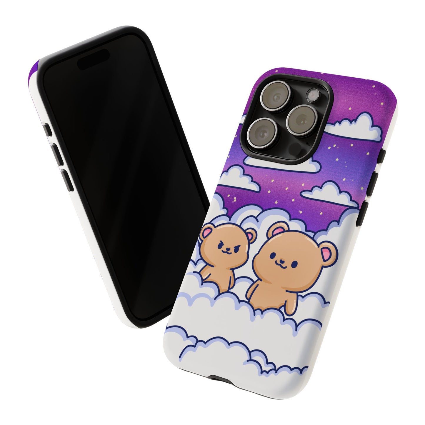 Cloud Cubs Cute Bears on Cloudy Night Sky Phone Case