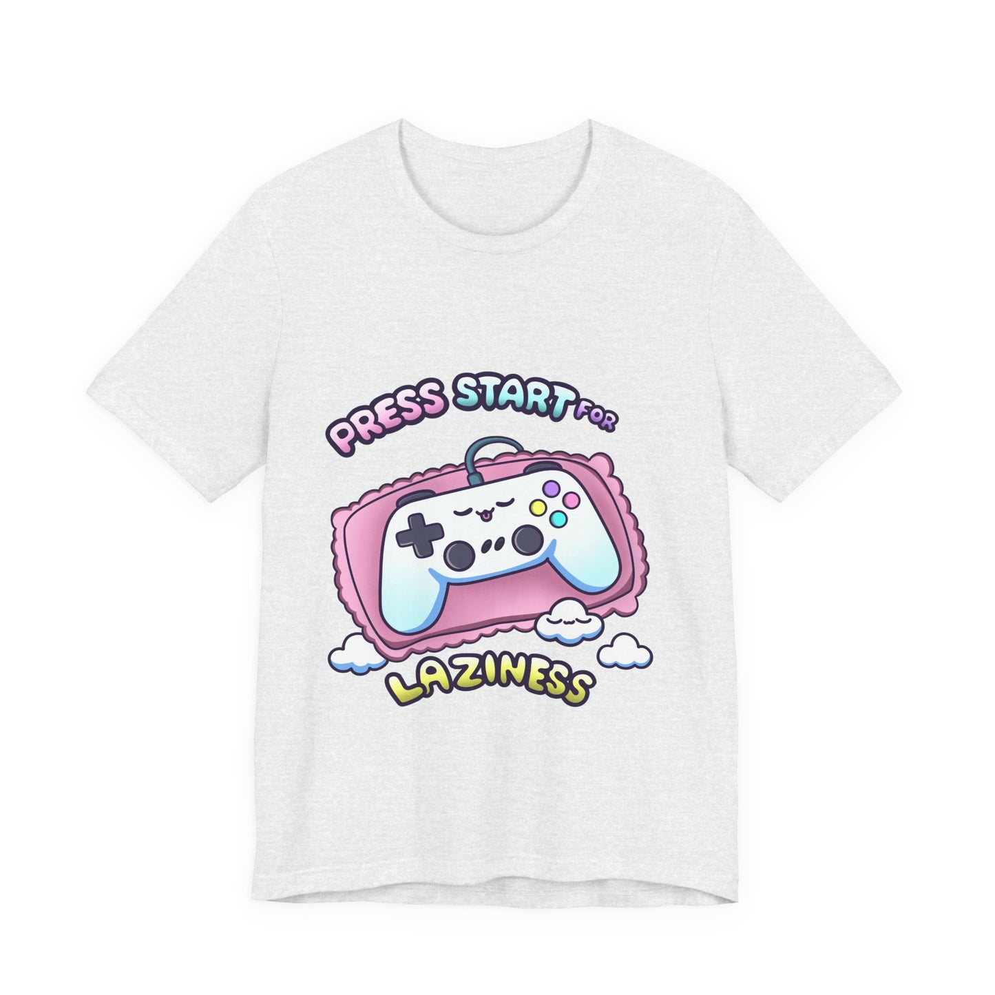 Press Start For Laziness Cute Gaming T Shirt - Pink X Holic
