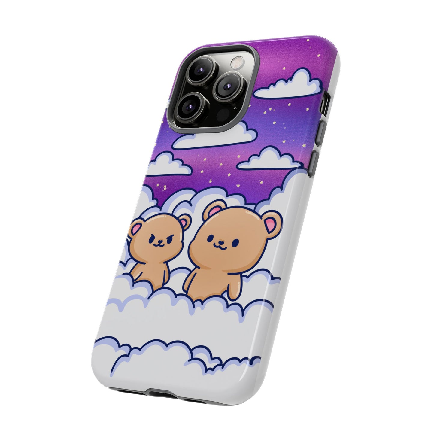 Cloud Cubs Cute Bears on Cloudy Night Sky Phone Case