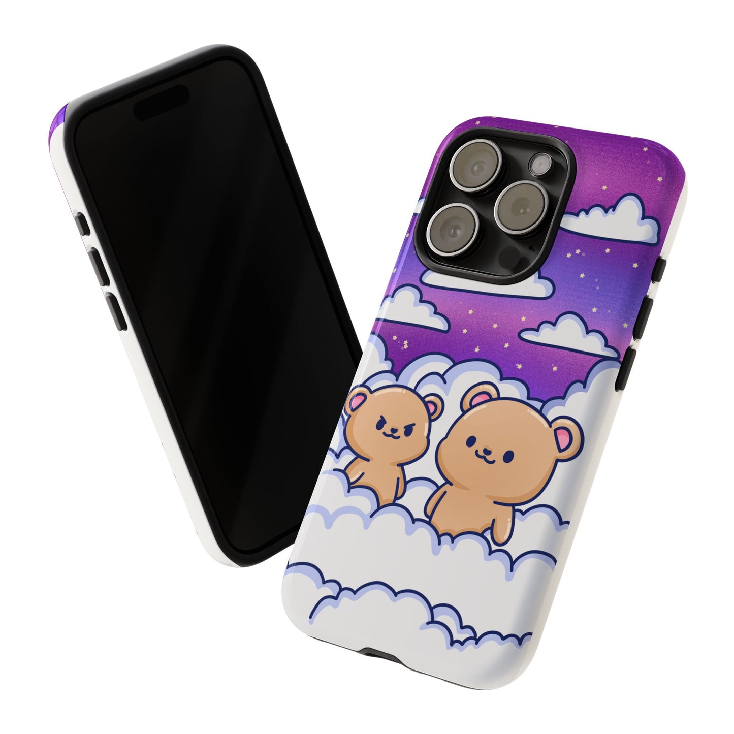Cloud Cubs Cute Bears on Cloudy Night Sky Phone Case